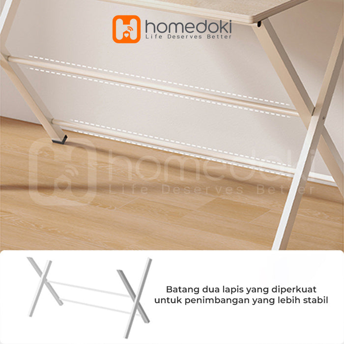 Homedoki Meja Belajar Lipat / Meja Lipat Portable / Meja Kantor / Meja Kerja Minimalis  / Meja Portable