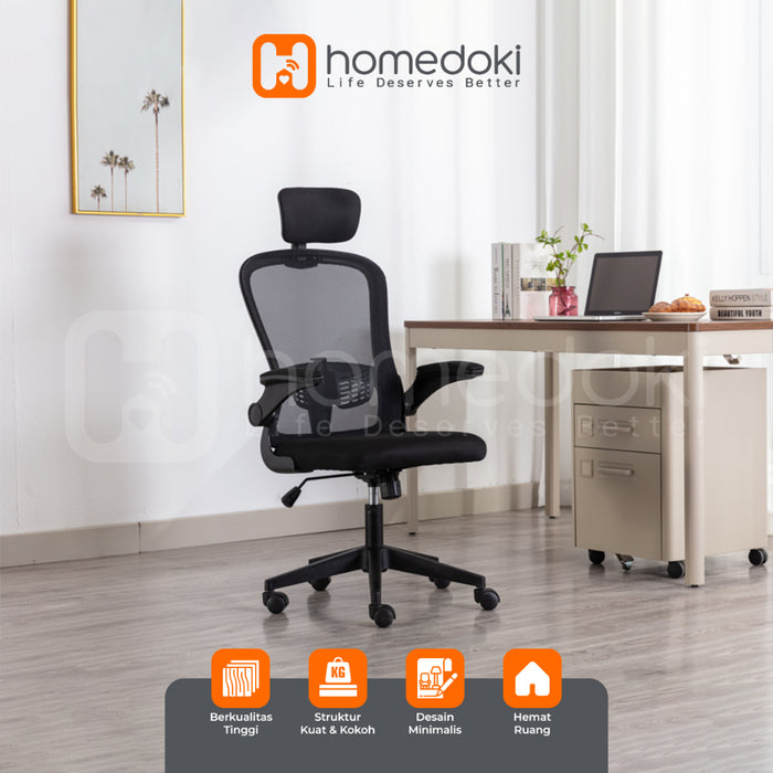 Homedoki Kursi Kantor / Kursi Gaming / Kursi Putar / Kursi Kantor Hidrolik / Kursi Jaring / Kursi Ergonomis