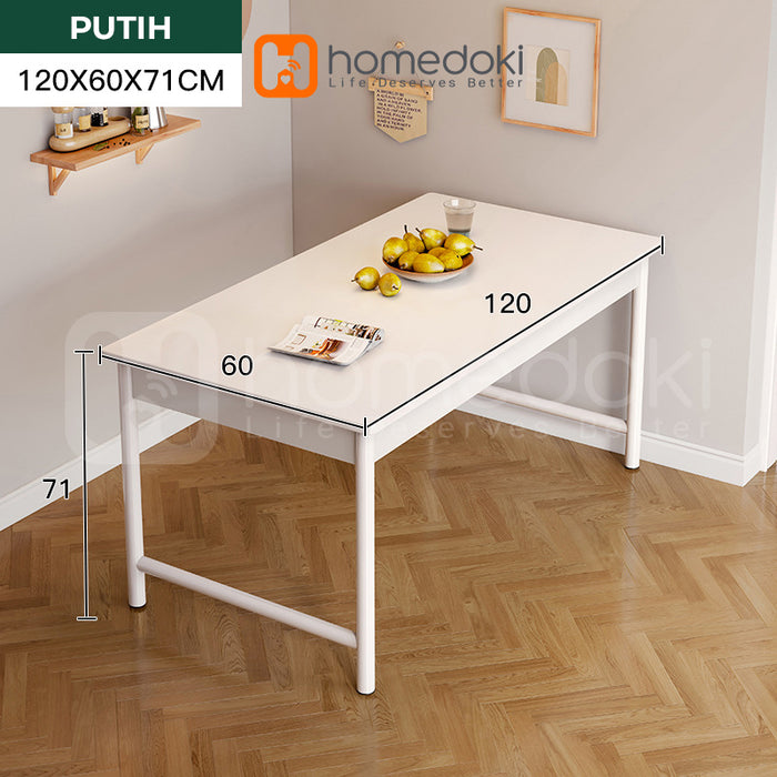 Homedoki Meja Makan / Meja Makan Putih / Meja Makan Minimalis / Meja Belajar