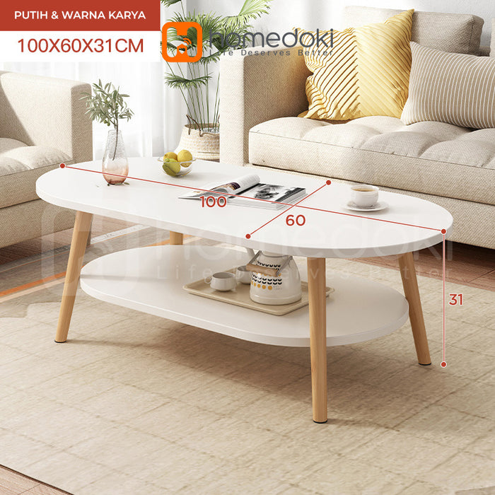 Homedoki Meja tamu / Coffee table / Meja Kopi / Meja Coffee Minimalis / Meja Tamu Minimalis Modern / Meja Minimalis