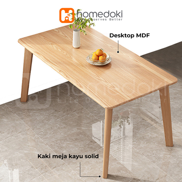 Homedoki Meja Makan Minimalis / Meja Makan Murah / Meja Makan Set 4 Kursi / Kursi Meja Makan