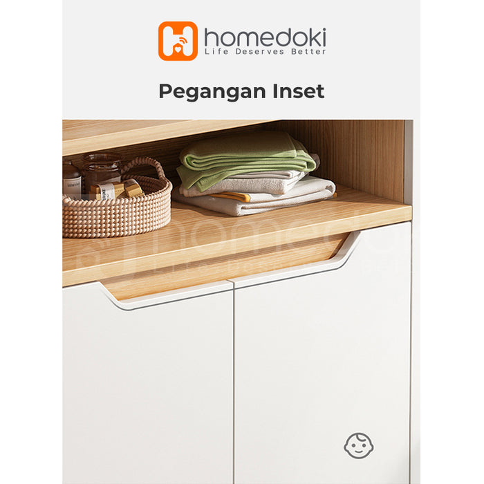 Homedoki Lemari Dapur Minimalis / Kabinet Dapur / Rak Serbaguna / Lemari Piring / Lemari Multifungsi
