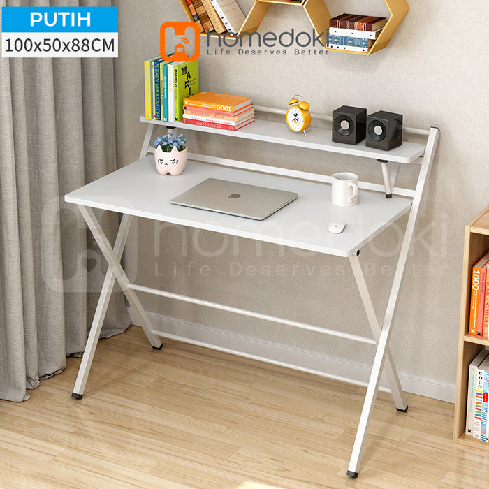 Homedoki Meja Belajar Lipat / Meja Lipat Portable / Meja Kantor / Meja Kerja Minimalis  / Meja Portable
