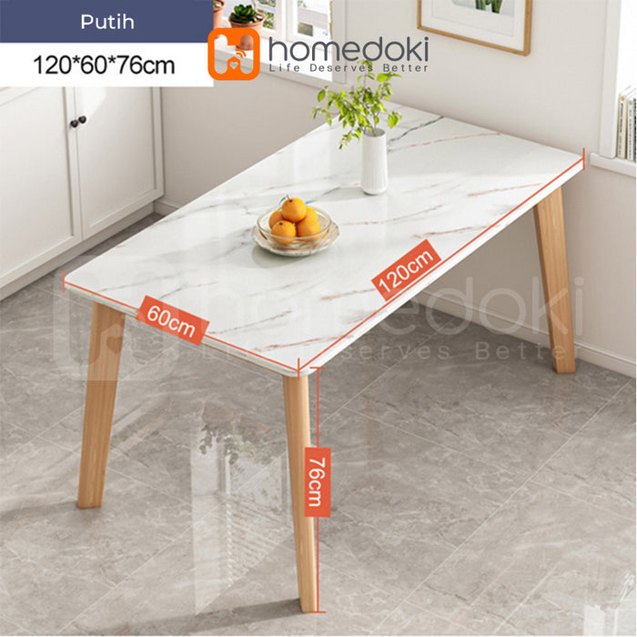 Homedoki Meja Makan Minimalis / Meja Makan Murah / Meja Makan Set 4 Kursi / Kursi Meja Makan