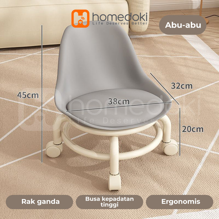 Homedoki Kursi Santai / Kursi Belajar / Kursi Kecil / Kursi Makan / Kursi Belajar Roda