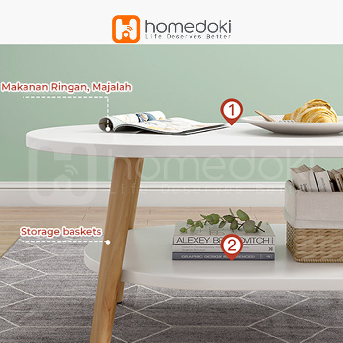 Homedoki Meja tamu / Coffee table / Meja Kopi / Meja Coffee Minimalis / Meja Tamu Minimalis Modern / Meja Minimalis