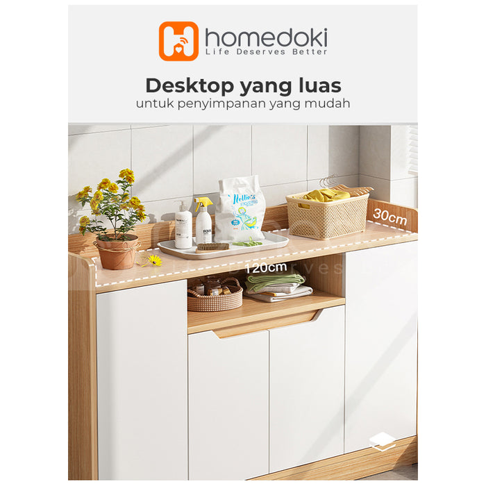 Homedoki Lemari Dapur Minimalis / Kabinet Dapur / Rak Serbaguna / Lemari Piring / Lemari Multifungsi