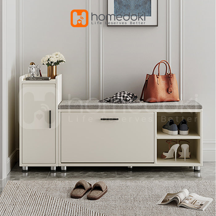 Homedoki Lemari Sepatu Kayu / Rak Sepatu / Lemari Kabinet Kayu Minimalis / Rak Sepatu Minimalis / Shoes Cabinet