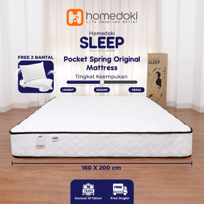 Homedoki Kasur Spring Bed / Matras Kasur / Spring Bed 180x200 / Tebal 23cm
