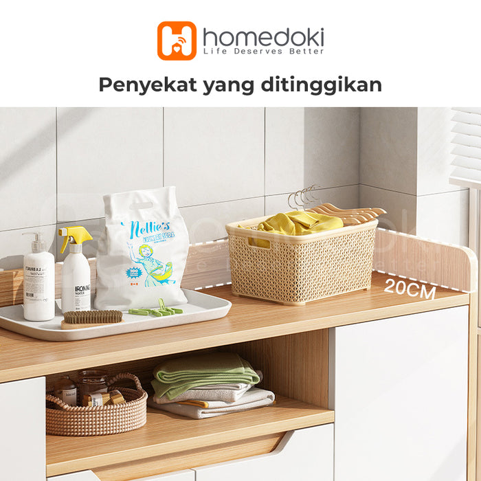 Homedoki Lemari Dapur Minimalis / Kabinet Dapur / Rak Serbaguna / Lemari Piring / Lemari Multifungsi