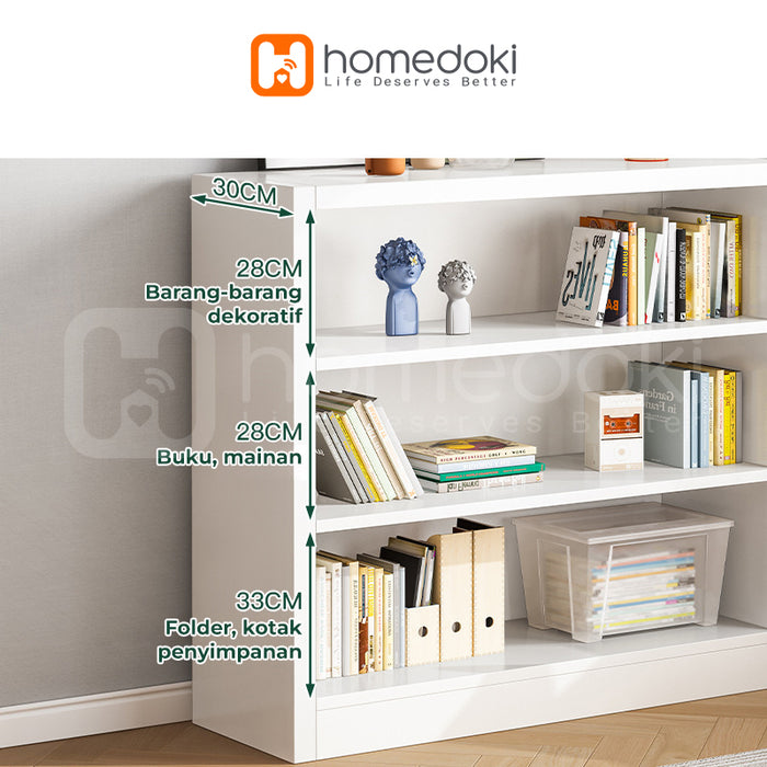 Homedoki Rak Buku / Rak Pajangan / Rak Serbaguna / Rak Buku Minimalis / Rak Multifungsi Minimalis