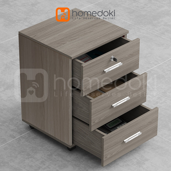 Homedoki Lemari Laci Penyimpanan / Nakas Ruang Kerja / Nakas Meja Kamar Tidur / Meja Nakas Minimalis