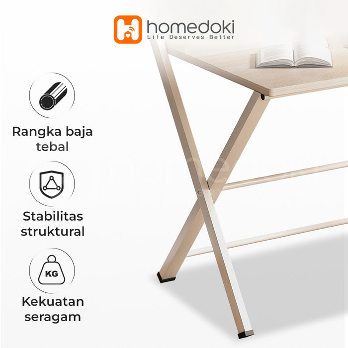 Homedoki Meja Belajar Lipat / Meja Lipat Portable / Meja Kantor / Meja Kerja Minimalis  / Meja Portable