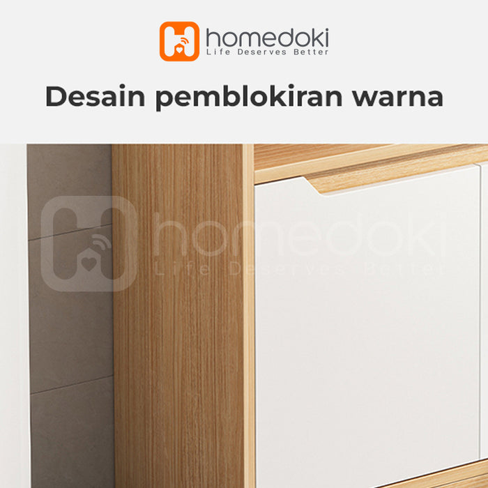 Homedoki Lemari Dapur Minimalis / Kabinet Dapur / Rak Serbaguna / Lemari Piring / Lemari Multifungsi