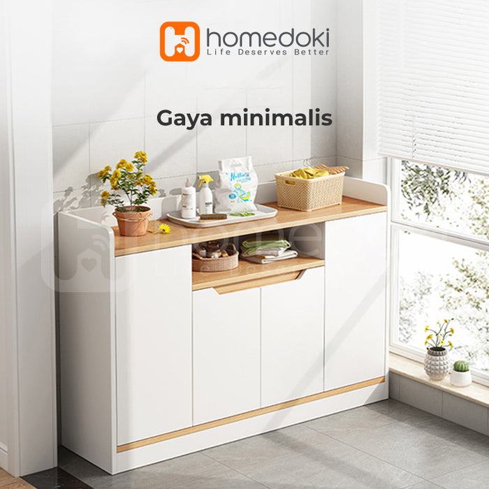 Homedoki Lemari Dapur Minimalis / Kabinet Dapur / Rak Serbaguna / Lemari Piring / Lemari Multifungsi