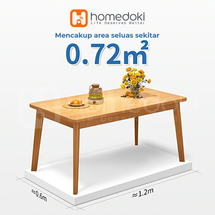 Homedoki Meja Makan Minimalis / Meja Makan Murah / Meja Makan Set 4 Kursi / Kursi Meja Makan