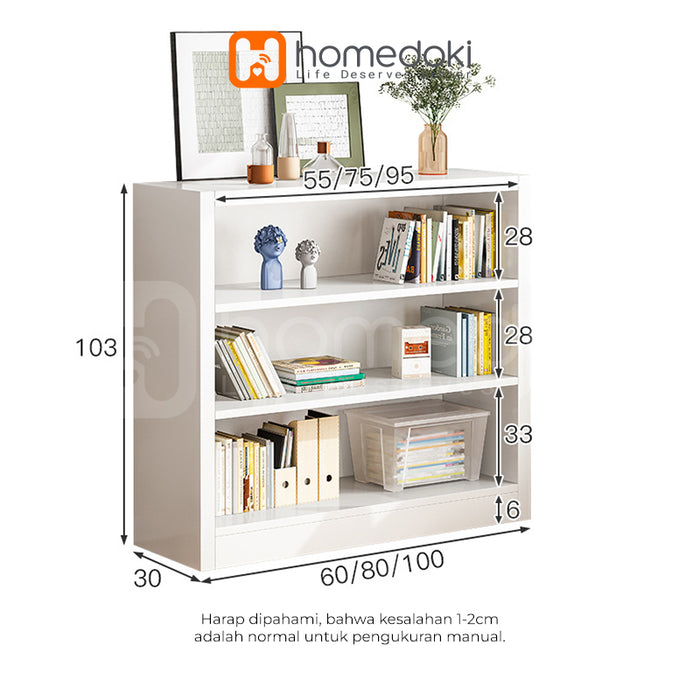 Homedoki Rak Buku / Rak Pajangan / Rak Serbaguna / Rak Buku Minimalis / Rak Multifungsi Minimalis