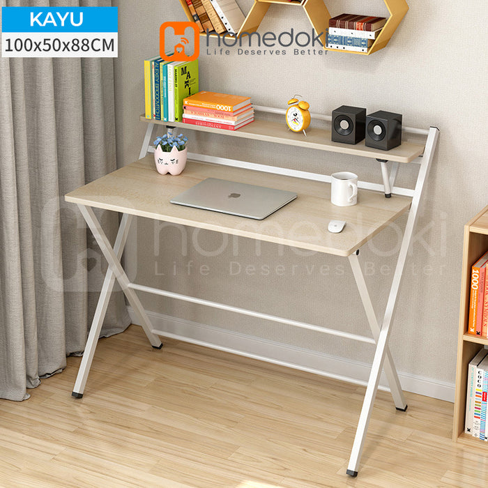 Homedoki Meja Belajar Lipat / Meja Lipat Portable / Meja Kantor / Meja Kerja Minimalis / Meja Portable
