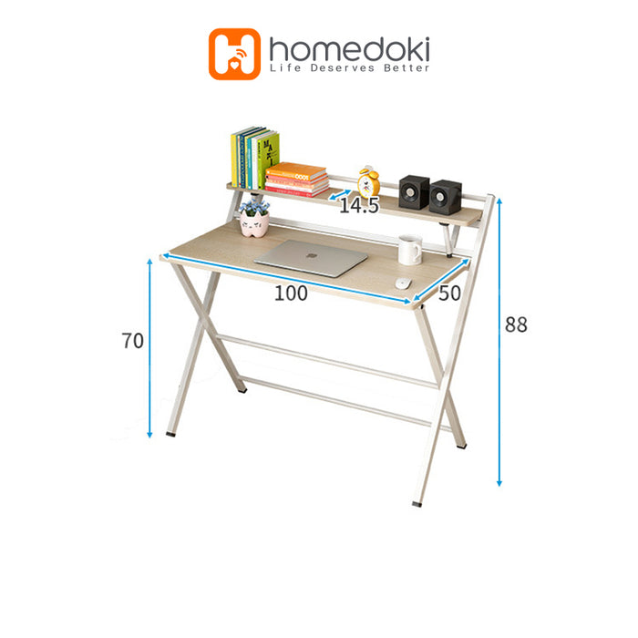 Homedoki Meja Belajar Lipat / Meja Lipat Portable / Meja Kantor / Meja Kerja Minimalis  / Meja Portable