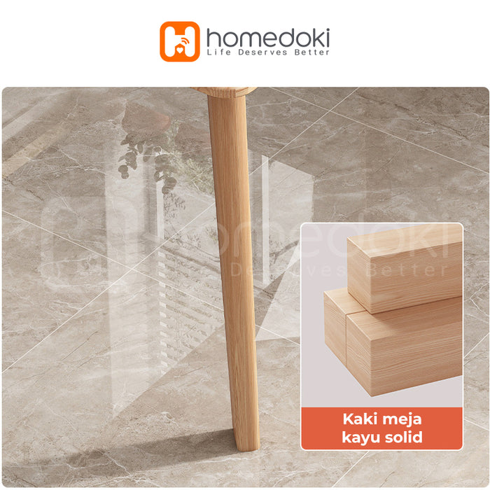 Homedoki Meja Makan Minimalis / Meja Makan Murah / Meja Makan Set 4 Kursi / Kursi Meja Makan