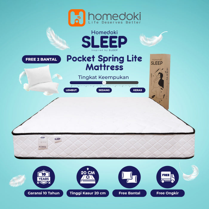 Homedoki Kasur Spring Bed / Matras Kasur / Tebal 20cm / Spring Bed 180x200