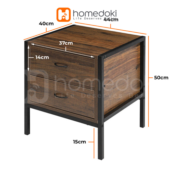 Homedoki Meja Nakas Minimalis / Meja Nakas Kecil / Meja Sudut / Meja Samping Tempat Tidur