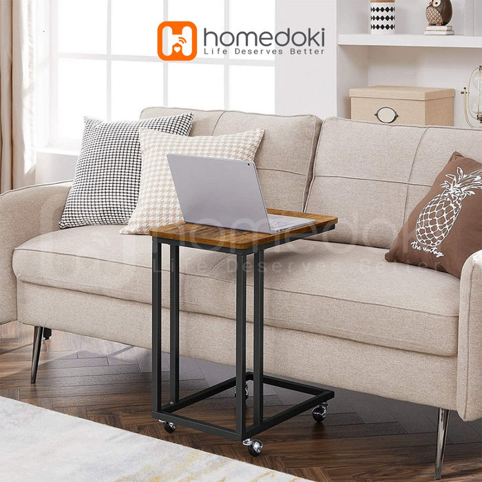 Homedoki Meja Samping Minimalis / Meja Portable / Meja Laptop / Meja Nakas / Sidetable