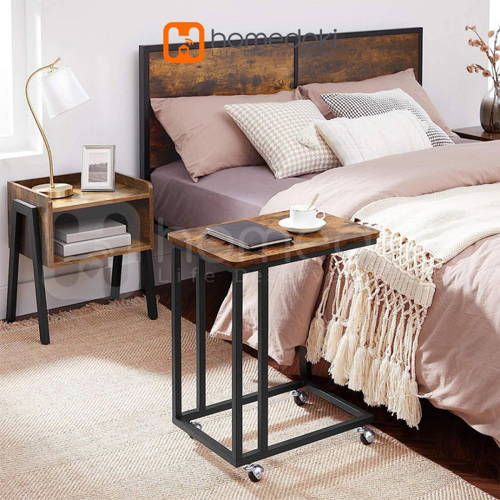 Homedoki Meja Samping Minimalis / Meja Portable / Meja Laptop / Meja Nakas / Sidetable