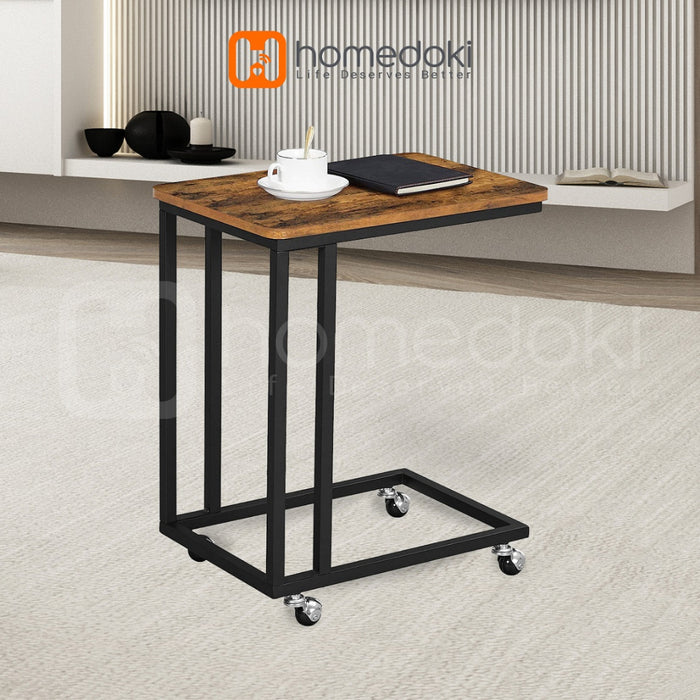 Homedoki Meja Samping Minimalis / Meja Portable / Meja Laptop / Meja Nakas / Sidetable