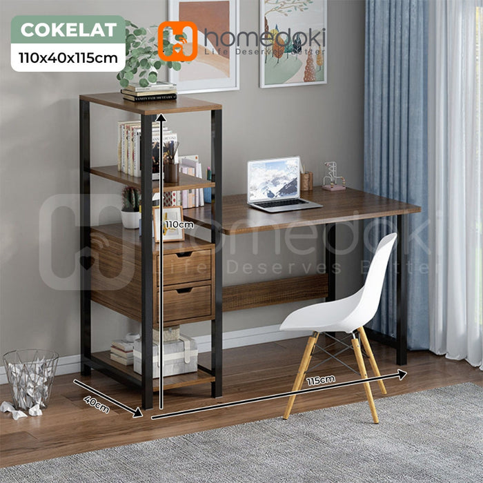 Homedoki Meja Komputer Minimalis/Meja Makan/ Meja Gaming/Meja Kantor