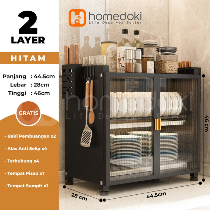Homedoki Rak Piring/ Rak Cuci Piring/ Peralatan Dapur/ Rak Pengering/ Rak Dapur