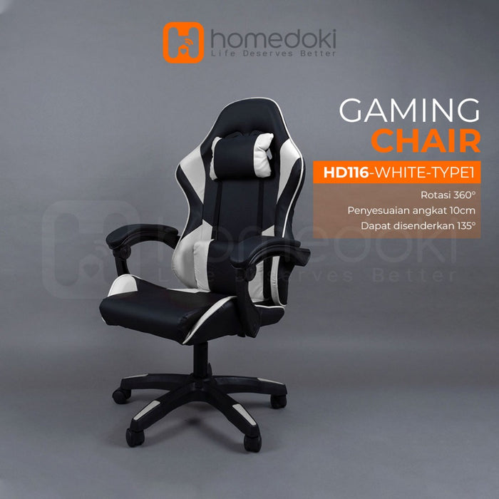 Homedoki Kursi Gaming / Kursi Kantor / Kursi Putar/ Kursi Ergonomis / Kursi Kerja
