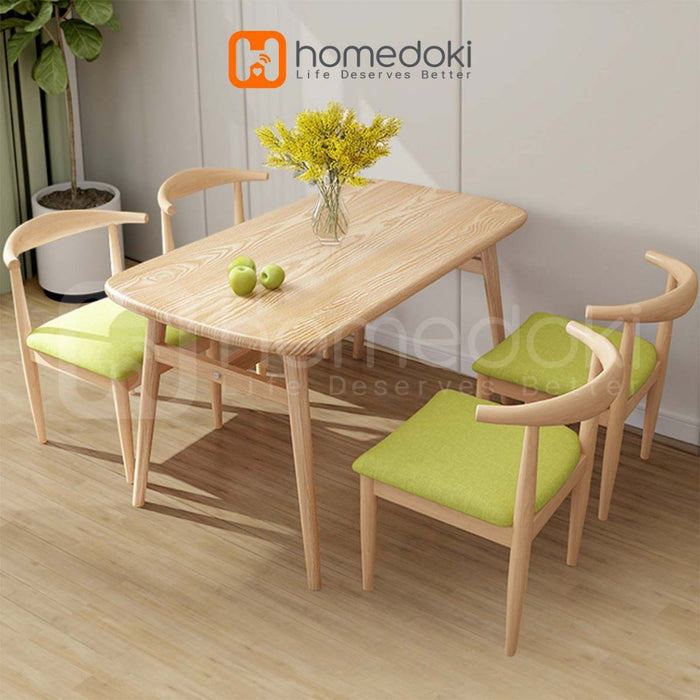 Homedoki Meja Makan/Meja Makan Minimalis/Meja Makan Murah/Meja Makan Putih