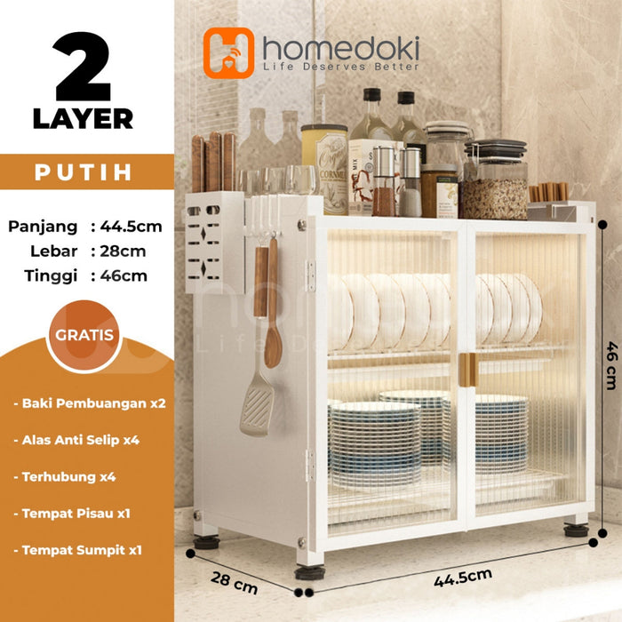 Homedoki Rak Piring/ Rak Cuci Piring/ Peralatan Dapur/ Rak Pengering/ Rak Dapur