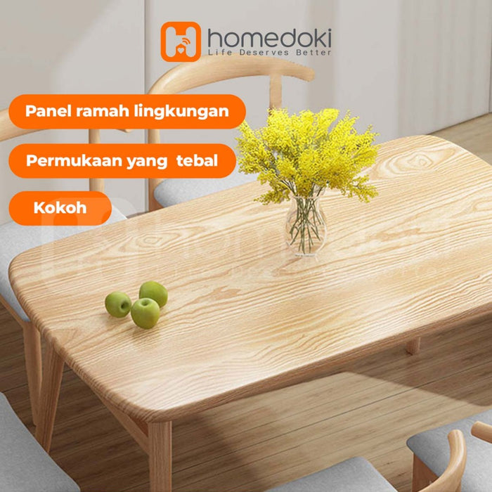 Homedoki Meja Makan/Meja Makan Minimalis/Meja Makan Murah/Meja Makan Putih