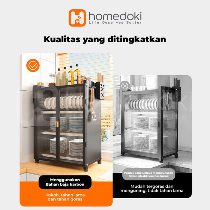 Homedoki Rak Piring/ Rak Cuci Piring/ Peralatan Dapur/ Rak Pengering/ Rak Dapur