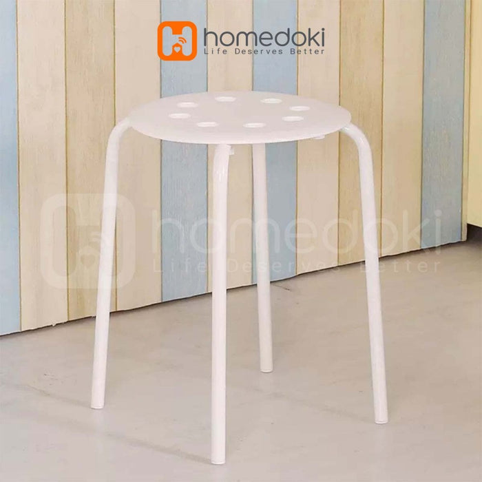 Homedoki Bangku Bakso/Bangku Makan/Bangku Cafe/Bangku Besi Kecil / Kursi Murah / Kursi Dapat Ditumpuk