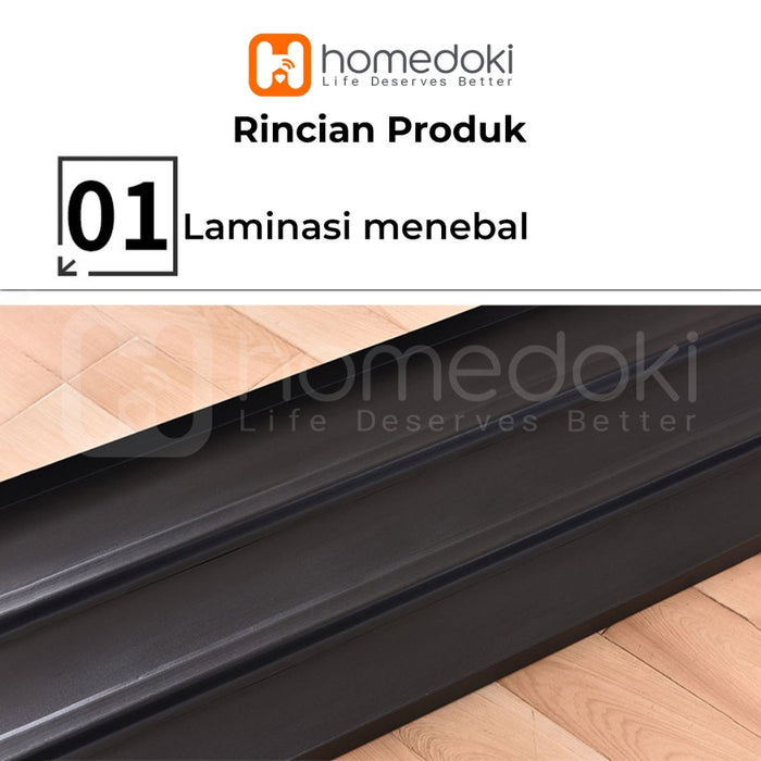 Homedoki Rak penyimpanan multifungsi 5 tingkat/rak penyimpanan gudang/rak penyimpanan dapur/lemari buku