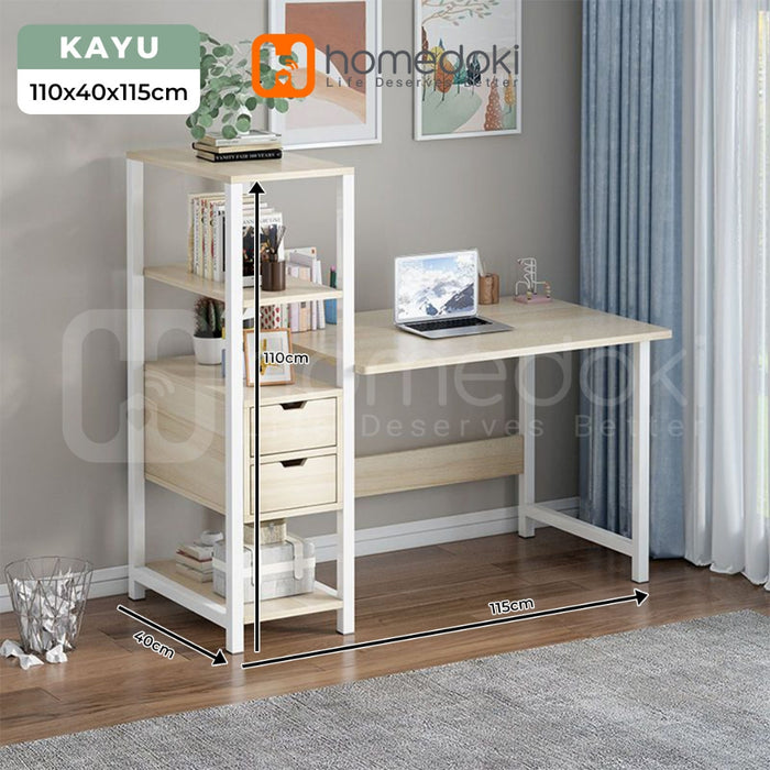 Homedoki Meja Komputer Minimalis/Meja Makan/ Meja Gaming/Meja Kantor