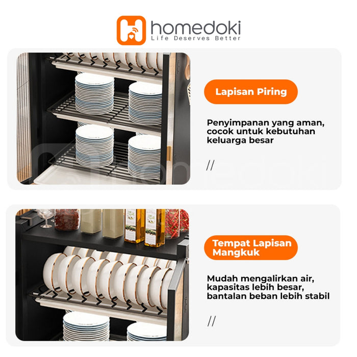 Homedoki Rak Piring/ Rak Cuci Piring/ Peralatan Dapur/ Rak Pengering/ Rak Dapur