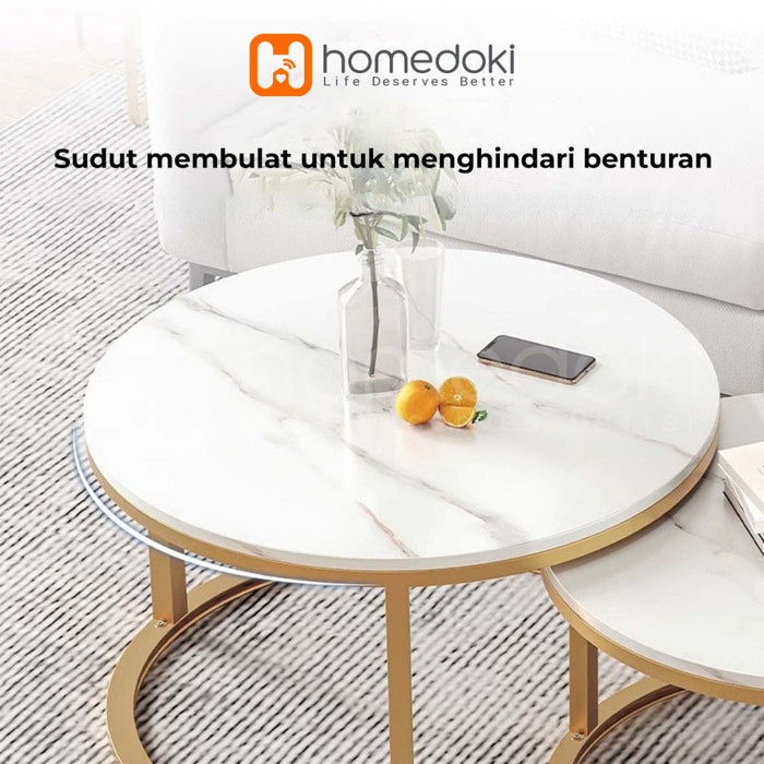 Homdoki Meja Teh Minimalis / Meja Kopi / Meja Tamu / Meja Bundar /Meja Sederhana Modern