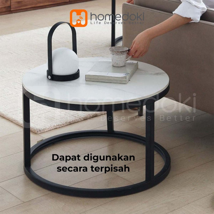 Homdoki Meja Teh Minimalis / Meja Kopi / Meja Tamu / Meja Bundar /Meja Sederhana Modern