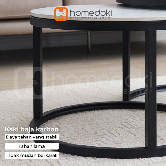 Homdoki Meja Teh Minimalis / Meja Kopi / Meja Tamu / Meja Bundar /Meja Sederhana Modern