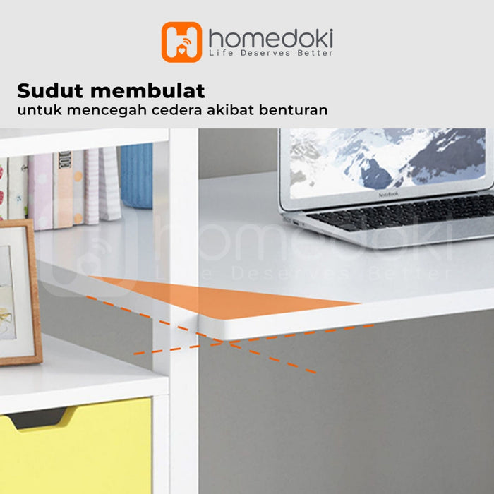 Homedoki Meja Komputer Minimalis/Meja Makan/ Meja Gaming/Meja Kantor