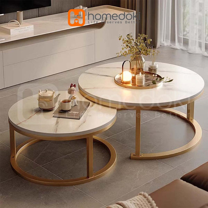Homdoki Meja Teh Minimalis / Meja Kopi / Meja Tamu / Meja Bundar /Meja Sederhana Modern