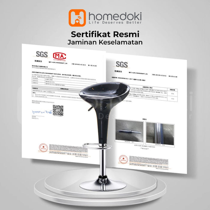 Homedoki Kursi Bar Minimals/Kursi cafe/Kursi Hidrolik/Kursi Salon/Kursi Kantor/Kursi Kantor