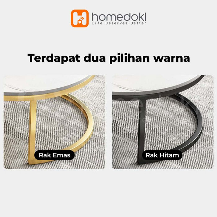 Homdoki Meja Teh Minimalis / Meja Kopi / Meja Tamu / Meja Bundar /Meja Sederhana Modern