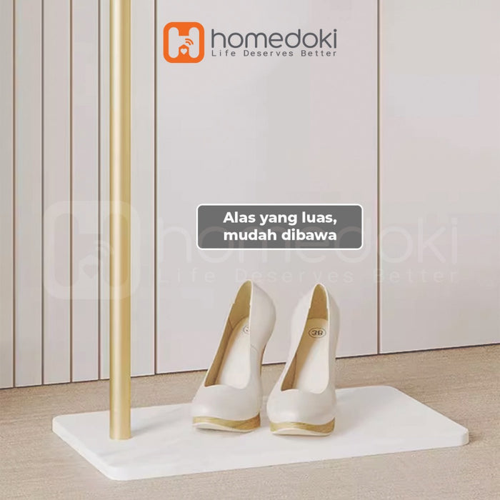 Homedoki Rak Baju Gantung / Stand Hanger Besi / Rak Baju / Rak Gantungan Baju Aesthetic/Rak Pakaian Minimalis