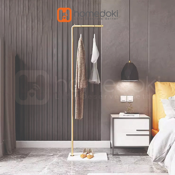 Homedoki Rak Baju Gantung / Stand Hanger Besi / Rak Baju / Rak Gantungan Baju Aesthetic/Rak Pakaian Minimalis