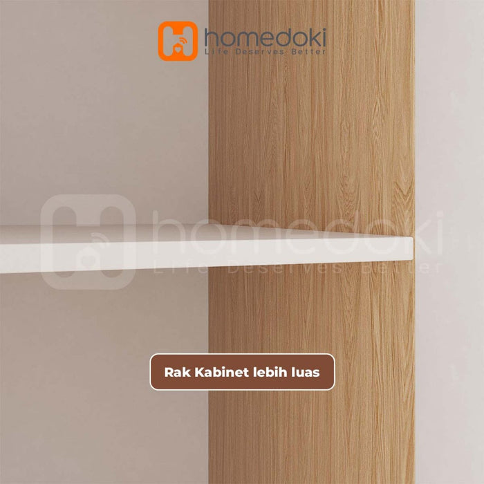 Homedoki Lemari Pakaian Besar/Lemari Pakaian/Lemari Baju/Lemari Baju Minimalis/Lemari Pakaian Estetik/Lemari Baju Aesthetic